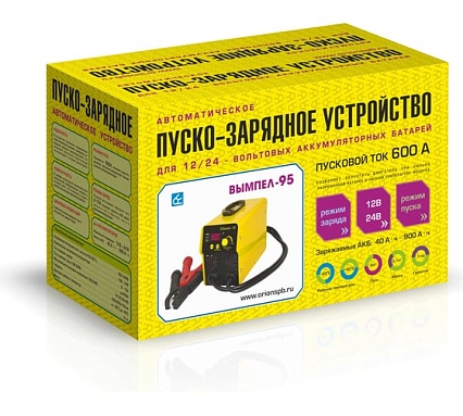 Пуско-зарядное устройство Вымпел -95, 600А/75А,12В/24В, автомат 2103