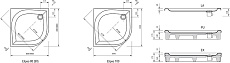 Поддон для душа Ravak Elipso-90 PAN с экраном