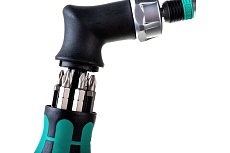 Реверсивная угловая отвертка WERA Kraftform Kompakt Pistol RA с набором бит 1/4 в ручке WE-051030