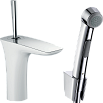 Смеситель для биде Hansgrohe PuraVida 15275400 с гигиеническим душем, белый/хром