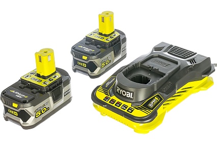 Набор Ryobi ONE+ RC18150-250 5133004422 аккумулятор (18 В; 5.0 A*ч; Li-Ion) 2 шт. и зарядное устройство RC18-150