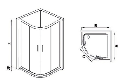 Душевой уголок RGW Classic CL-51 80x80 прозрачное