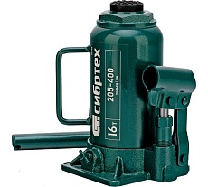 Домкрат гидравлический бутылочный Сибртех 16 т, 205-400 мм 50808