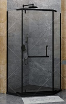 Душевой уголок RGW Hotel HO-081B 90x90 черный, тонированное