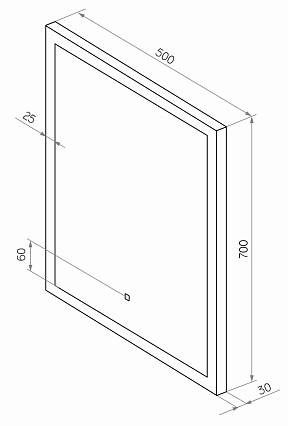 Зеркало Континент Sevilla Led 50x70 см с подсветкой ЗЛП524