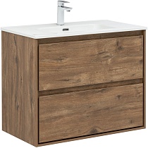 Тумба с раковиной Aquanet Милан 80 см дуб рустикальный