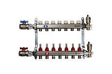 Коллектор из нержавеющей стали в сборе с расходомерами STOUT 7 выходов SMS 0907 000007