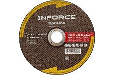 Диск отрезной по металлу OptiLine (150x2.0x22.2 мм) Inforce INB15020