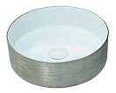 Раковина CeramaLux LuxeLine C1054-1 36.5 см серебряный/белый