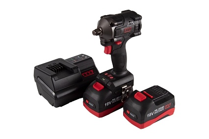 Гайковерт аккумуляторный ударный Mighty Seven 1/2", 900 Нм, 18 В, укороченный, 4 предмета, кейс DW-404A