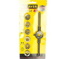 Набор плашек Stayer MASTER плашкодержатель, плашки 7шт, 8 предметов 28015-H8_z01