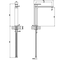 Смеситель для раковины Gessi Eleganza 46004#080 золото