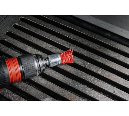 Щетка кистевая с хвостовиком 22 мм, нейлон красный 1.2 мм DeBever DB80170686