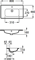 Раковина Акватон Victoria Unik 80х46 32799C000