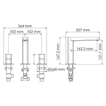 Смеситель для раковины WasserKRAFT Nuthe 9135, черный матовый