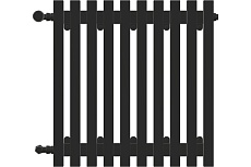 Вертикальный стальной радиатор GUARDO Retta 6P 300x680 мм, 14 секций, S=7м², нижнее правое подключение 6P-0300-14 NK-VER-R R9005(M)