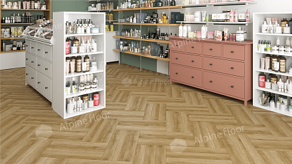 Ламинат Alpine Floor Herringbone Дуб Эльзас 606x101x8 мм, LF102-2B