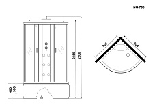 Душевая кабина Niagara Classic NG 708-01 90x90 стекло с рисунком