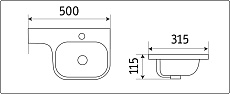 Раковина CeramaLux N78365 50 см