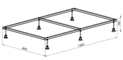 Каркас для поддона Allen Brau 8.00006 140x90