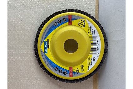 Круг лепестковый тарельчатый SMT925 115х22.23 мм, P80, выпуклый Klingspor 321716