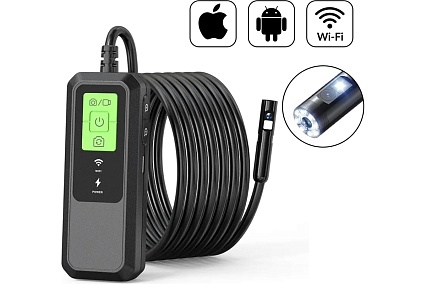 Видеоэндоскоп iCartool WIFI 2 камеры, 3.5Мп, 2560x1440, 3м, 7.9 мм зонд IC-V803-2