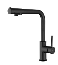 Смеситель для кухни Aquatek Европа AQ1386MB с подкл. к фильтру, черный матовый