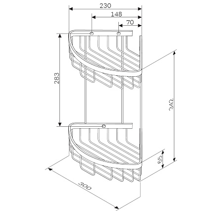 Полка Am.Pm Sense L A7452200 хром