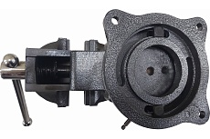 Слесарные тиски Griff 75 мм, серия PRO, поворотные, стальные губки, с наковальней 5кг g164022