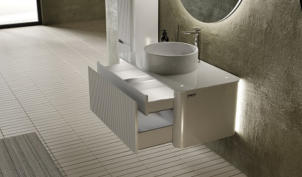 Мебель для ванной Jorno Lumino 100 см белый