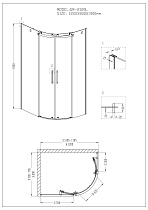 Душевой уголок Grossman Cosmo GR-2120L 120x80 асимметричный, левый