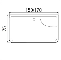 Акриловая ванна River Wemor 150/75/55 S 150x75, 10000006116