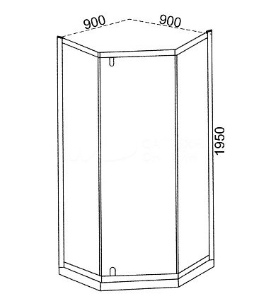 Душевой уголок Cerutti C3AB 90x90 тонированное, черный