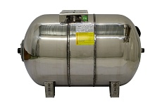 Бак горизонтальный с ножками и площадкой для насоса 100 л, aisi 304 сталь, 10 бар, 1&quot;, замен. мембрана EPDM CRUWA CRW SS 100 H