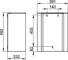 Ведро подвесное Keuco Plan 14988070000 30 л сталь