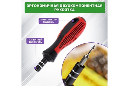 Наборная отвертка для точечных работ Rexant 37 предметов 12-4702