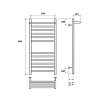 Полотенцесушитель водяной Point PN10158SP П11 50x80, с полкой, хром