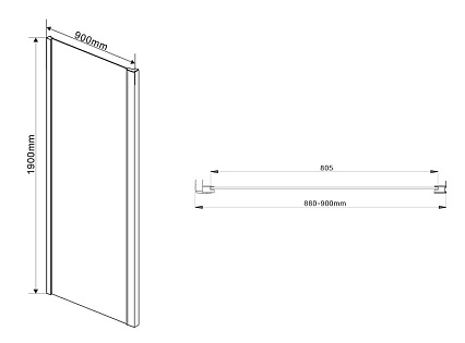 Душевой уголок Vincea Intra VSR-1I 70/80x90 хром, шиншилла