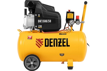Воздушный компрессор Denzel DK1500/50,Х-PRO 1,5 кВт, 230 л/мин, 50 л 58064