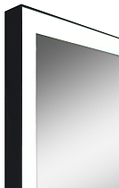 Зеркало Континент Frame Black LED 100x60 см с подсветкой ЗЛП551