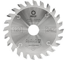 Диск подрезной конический (120x22x3.0/4.0/p=2.2 мм; z24) Conical tooth PROCUT 756.1202224