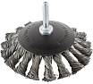 Кордщетка дисковая с хвостовиком для дрели 100 мм Rockforce RF-BCK104