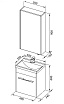 Мебель для ванной Aquanet Августа 50 см дуб сонома