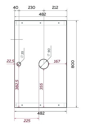 Столешница под раковину 1MarKa Grunge Loft 80 см дуб вотан