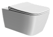 Подвесной унитаз GSI Nubes 9615FR209 безободковый, White matt