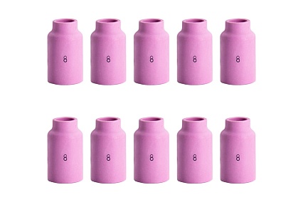 Сопло керамическое Basic TW 17-18-26 GL №8 42 мм, 12.5 мм, 10 шт Оберон BS54N14.10