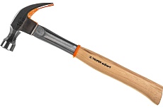 Молоток-гвоздодер Truper профессиональный с полированным бойком. вес бойка - 0,45 кг, длина ручки-33 см, комбинированная рукоятка - нержавеющая сталь 16653