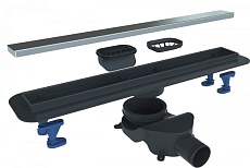 Душевой лоток Belbagno Luce BB-LD-LUCE-90-CR 90 см, комб.затвор, решетка под плитку, хром матовый