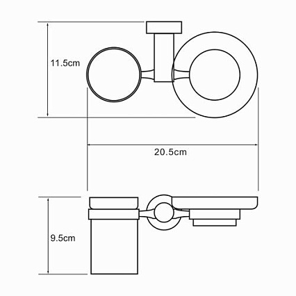 Держатель для стакана WasserKRAFT Donau K-9426 с мыльницей