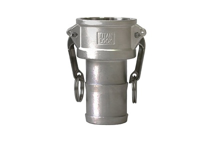 Нержавеющий камлок TITAN LOCK тип C, розетка с хвостовиком 3", AISI316 TL300CSS316